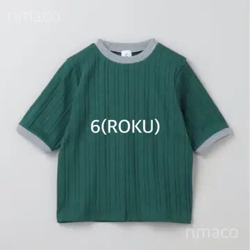 6(ROKU) 랜덤 리브 T셔츠