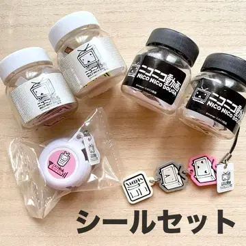 니코니코 동영상 팬 굿즈 컬렉션 씰 키링 가챠 레트로