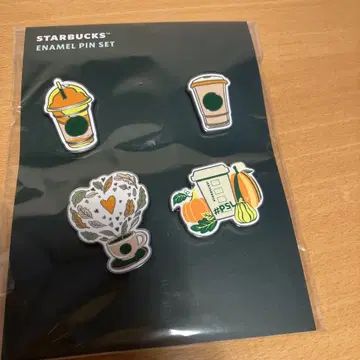 핀 배지 세트 베어리스타 호박 스파이스 라떼