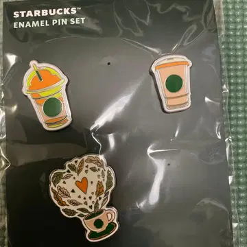 핀 배지 세트 베어리스타 호박 스파이스 라떼