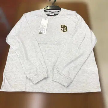 MLB SD 파드레스 로고 그레이 M 사이즈 긴팔 티셔츠