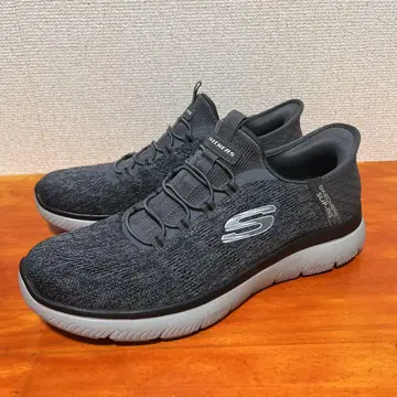 스케쳐스 그레이 스니커즈 슬립온 26.5cm