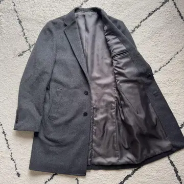 유나이티드 애로우즈 체스터 코트 그레이 캐시미어 혼방 L 사이즈