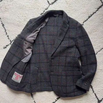 해리스 트위드 테일러드 자켓 그레이 체크 GE-STYLE L