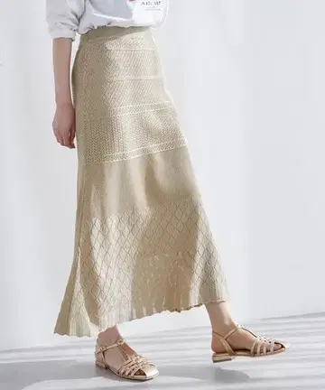 zG286 [ M ] ROPE PICNIC 니트 스커트 롱 기장