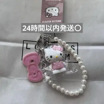 헬로키티 LOWRYS FARM 퀼팅 키 참 핑크