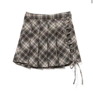 andmary Sonia lace up mini skirt brown