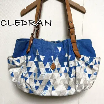 CLEDRAN 캔버스 가죽 토트백 내추럴