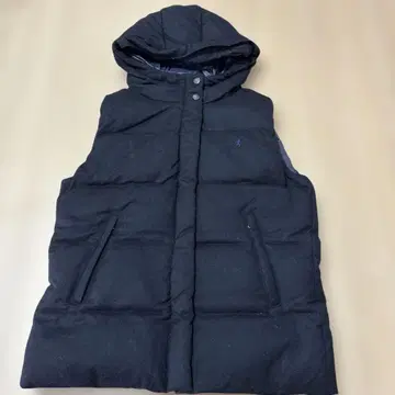 Gymphlex 후드 부착 블랙 다운 베스트 14 울 100