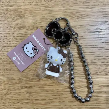 헬로키티 퀼팅 참 브라운