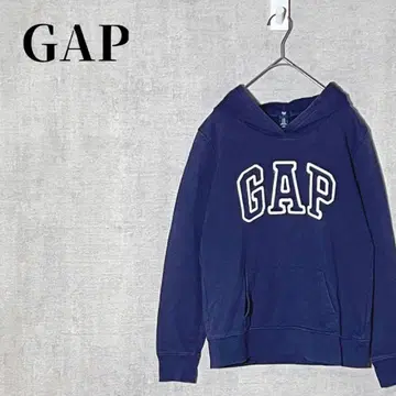 GAP 갭 빅 로고 자수 후드 맨투맨 면 혼방 네이비 사이즈 SS