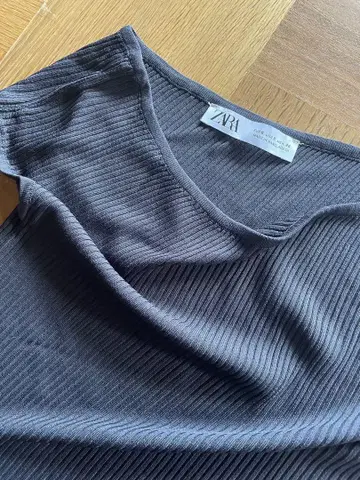 ZARA 리브 비대칭 롱 원피스