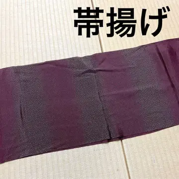 오비 장식 천 적자색 x 가죽색