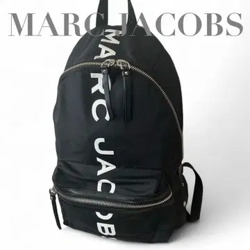 새상품급 MARC JACOBS 로고 백팩 나일론 블랙 대용량