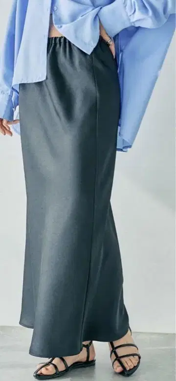 택 포함 미사용 새상품 렙심 스트레치 새틴 스커트