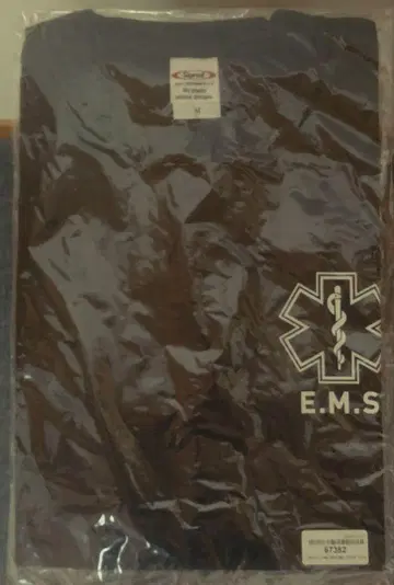 E.M.S. 로고 닥터헬기 T셔츠 M 사이즈 네이비