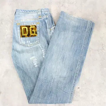 돌체앤가바나 D&G 데미지 데님 40 라이트 블루
