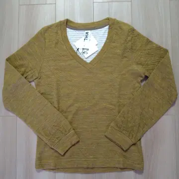 MHL. 머스타드 V넥 긴팔T셔츠 M