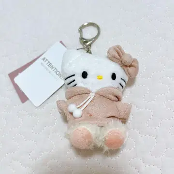 로리즈팜 키티 토이 키링 폼폼 핑크 마스코트