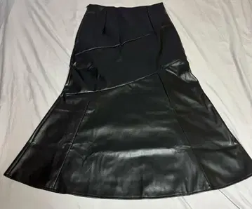 가죽 롱 스커트 XL