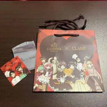 GODIVA x CLAMP 쇼핑백, 특전 스티커 사월&소랑