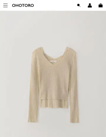 OHOTORO Madam Set Knit 라이트 베이지