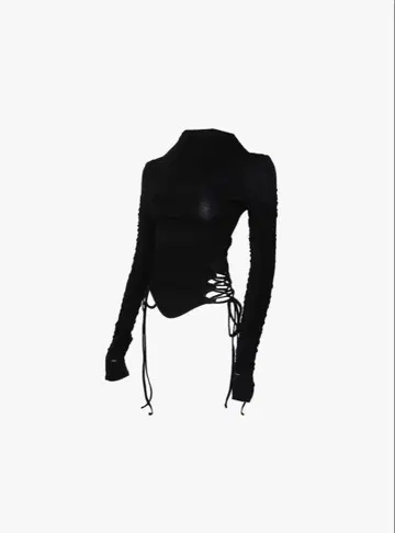 S split hem lace up tops