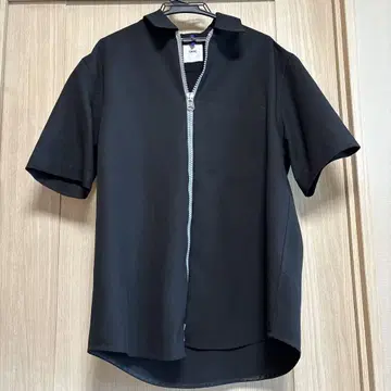 OAMC 블랙 지퍼 반팔 셔츠
