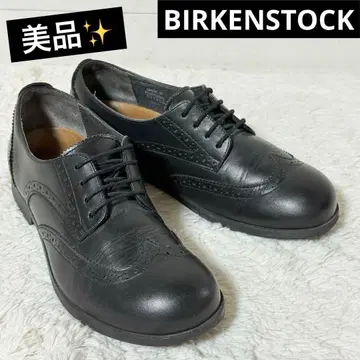 새상품급 버켄스탁 라라미로우 가죽 드레스 슈즈 38 블랙