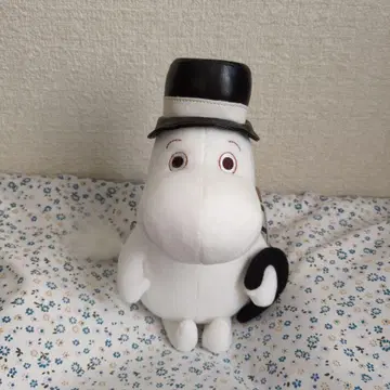 [ 새상품급 ] 무민 아빠 봉제 인형 블랙 모자 포함