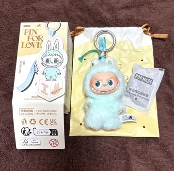 popmart PIN FOR LOVE labubu 봉제 인형 펜던트 I
