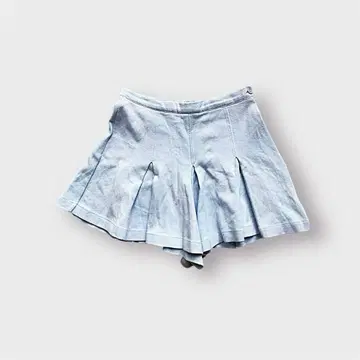 HYSTERIC GLAMOUR 라이트 블루 플리츠 숏팬츠
