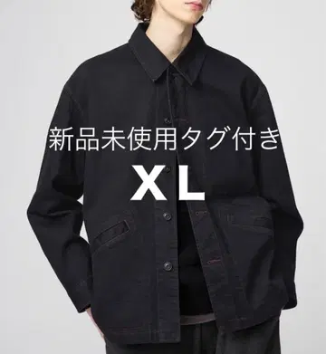 UNIQLO U 오버 사이즈 컬러 데님 자켓 블랙 L