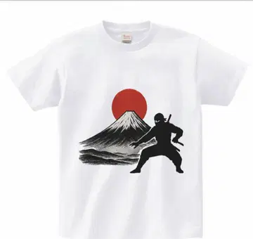 후지산과 닌자 T셔츠 ( S~XXXL )