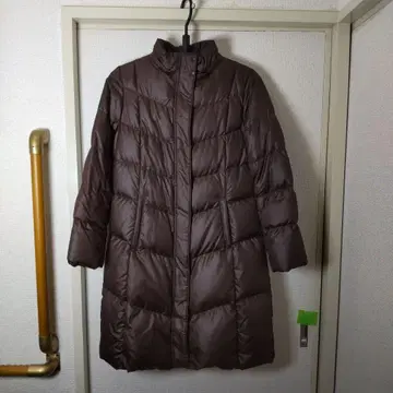 브라운 다운 자켓 롱 기장