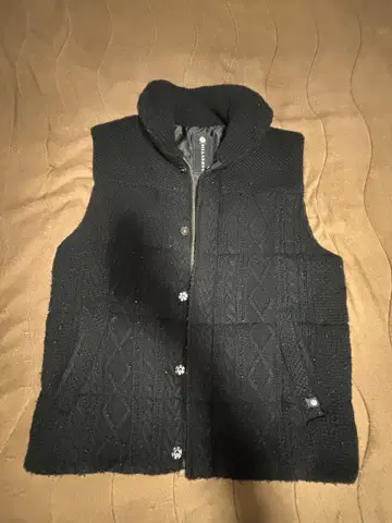 BILLABONG 블랙 니트 베스트 XL