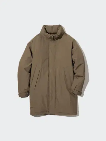 유니클로 UNIQLO 방풍 패딩 코트 브라운
