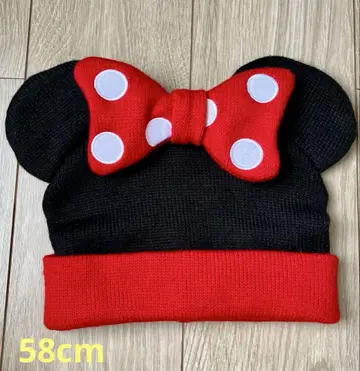 미니 마우스 귀달이 모자 58cm 니트 모자 디즈니랜드