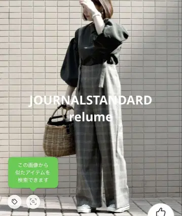 JOURNALSTANDARD relume 새상품급 체크 하이웨스트 살로펫