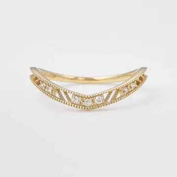 (현행 모델) V 반지 시스루 다이아몬드 반지 0.05ct 11호
