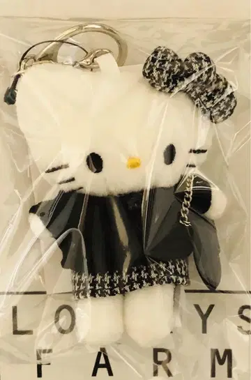 LOWRYSFARM 헬로키티 me 트위드 마스코트 키링 블랙