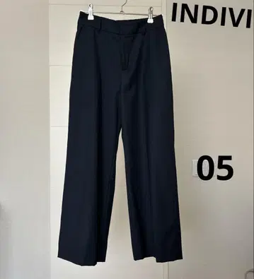 새상품급 INDIVI 와이드 팬츠 05호 봄/가을/겨울 네이비
