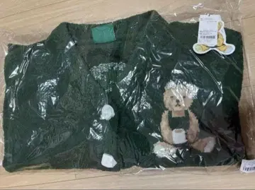 [ 미사용 새상품 ] 젤라피케 파우더 스타 자카드 가디건 그린
