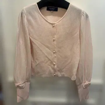 엠즈 그레이시 핑크 소매 리본 포함 볼레로 가디건