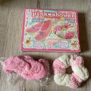 나카요시 부록.pink shower 헤어밴드와 스크런치 세트