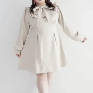유메텐보 보타이 미니 원피스 베이지 6L