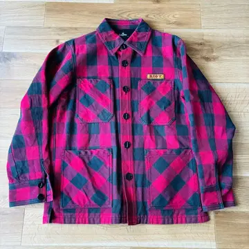 [ USED ] SUBCIETY 블록 체크 커버올 L 서브사이티