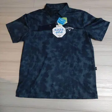 Callaway 카모 패턴 피케 셔츠 다크 블루