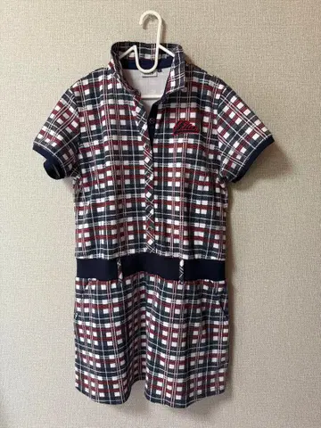 [FILA 골프] 체크 무늬 원피스 반팔