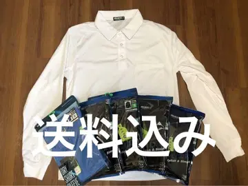 긴팔 피케 셔츠 5장 세트 블랙, 네이비, 블루 (화이트는 샘플입니다)